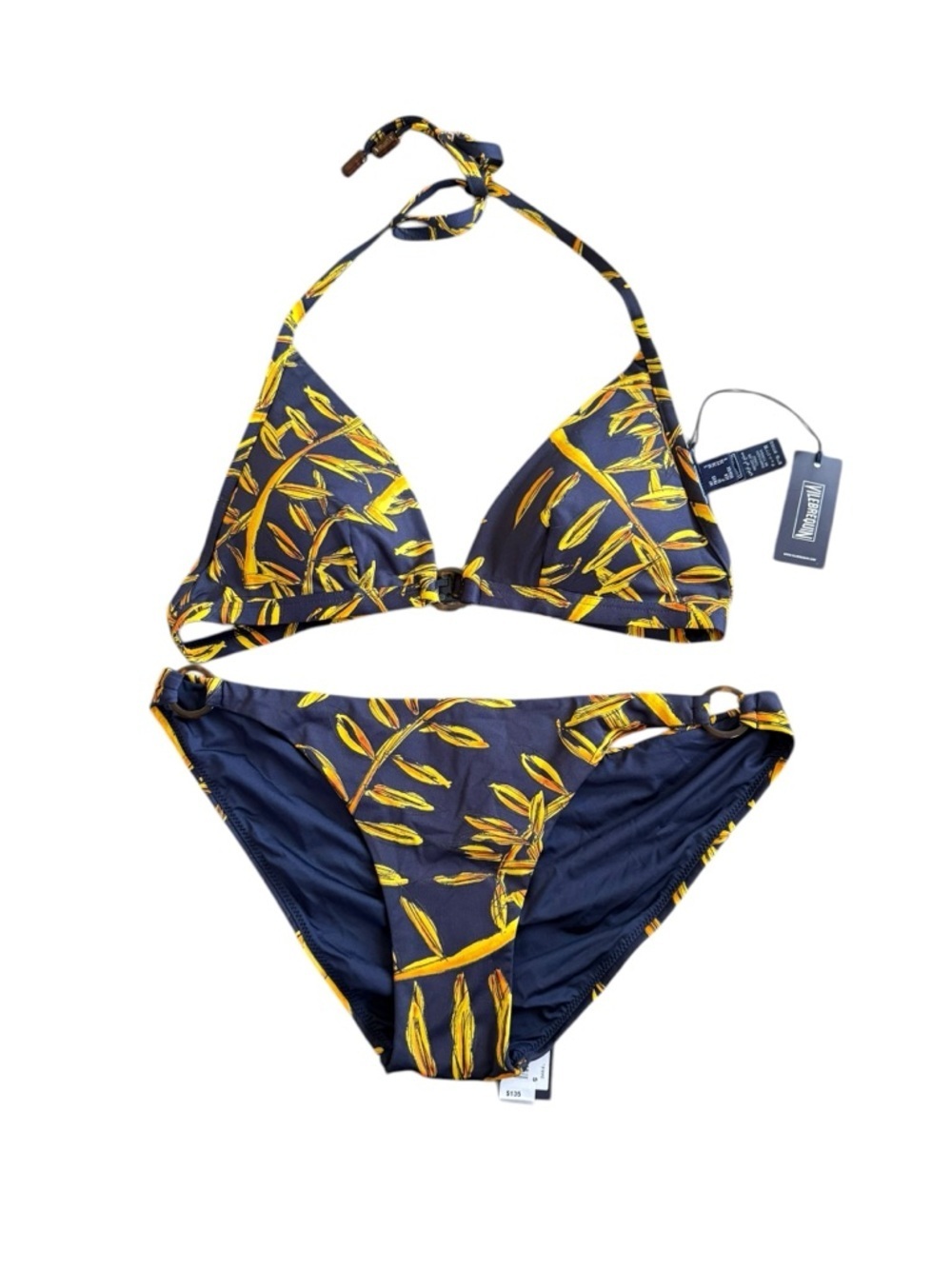 Vilbrequin NEW Bleu Marine Navy Floral Two Piece Bikini